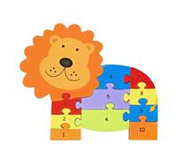 Lion Number Wooden Educational Jigsaw Puzzle Counting Game for Toddlers 1-3 NEW