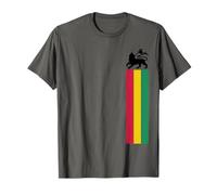 Lion of Juda Reggae Music Jamaica Ethiopian Flag T-Shirt