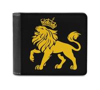 Lion of Judah Bi-fold Men's Wallets with 6 Card Slots Slim Travel Purse Leather Money Clip
