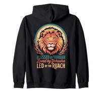 Lion of Judah Blessed Yahuah Yahusha Ruach HaKodesh Zip Hoodie