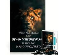 Lion of Judah Conquered Jigsaw for Teenagers1000 Pieces Brain Skill True Detail Pattern Assemble Christmas Idea (50x75cm)