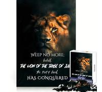 Lion of Judah Conquered Jigsaw for Teenagers1000 Pieces Brain Skill True Detail Pattern Assemble Christmas Idea (50x75cm)