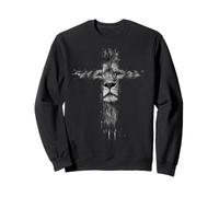 Lion of Judah Cross Christian Faith Religious Scripture Sweatshirt