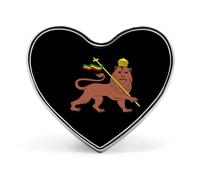 Lion of Judah Emblem of The Ethiopian Empire Custom Brooch Pin Heart Lapel Pins Tie Suit Dress Accessories for Men Women Wedding Birthday