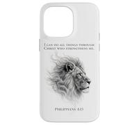 Lion of Judah I Can Do All Things Through Christ Philippians Case for iPhone 14 Pro Max