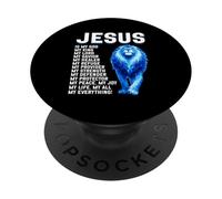 Lion of Judah Jesus My King Christian Worship Bible Verse PopSockets Adhesive PopGrip