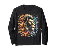Lion of Judah Jesus The Messiah Christian Faith Long Sleeve T-Shirt