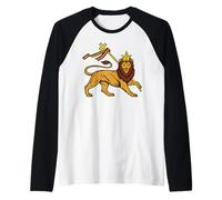 Lion of Judah Messianic Symbol Raglan Baseball Tee