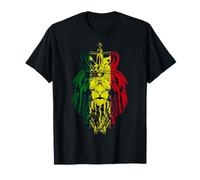 Lion of Judah Rastafarian Reggae Jamaican Ethiopian Lion Tee T-Shirt