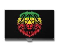 Lion of Judah Reggae Business Card Holder for Men Women