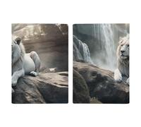 Lion on Rock Passport Holder, ID Card Protector Case Passport Holder with Slot Passports Travel Wallet Document Cover for Women And Men