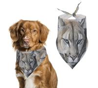 Lion on The Mountains Cute Dog Bandana Triangle Adjustable Washable