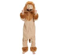 Lion Onesie Pajamas for Adults Lion Costume One-Piece Animal Halloween Cosplay Costumes Homewear