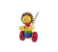 (Lion) Orange Tree Toys Push Along Wooden Toy