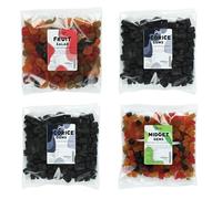 Lion Original Gums The Dark Delight Assortment - Fruit Salad, 2 x Liqorice Gums, Midget Gems (4 x 500g Bags) - 2,3,3,4