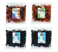 Lion Original Gums The Liquorice Legacy - Football Gums, Midget Gems, 2 x Poor Bens (4 x 500g Bags) - 1,4,5,5