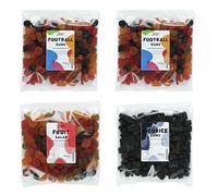 Lion Original Gums The Sporty Collection - 2 x Football Gums, Fruit Salad, Liqorice Gums (4 x 500g Bags) - 1,1,2,3