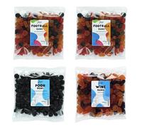 Lion Original Gums The Striker's Assortment - 2 x Football Gums, Poor Bens, Wine Gums (4 x 500g Bags) - 1,1,5,6