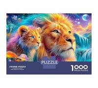 Lion Overlooks Vibrant Savanna at Dusk 1000 Piece Jigsaw Puzzle The Lion Perfect Present for Boys, Girls, Men & Women 38x26cm/1000pcs