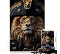Lion Pirates Funny 1000 Piece Jigsaw Puzzles for Teenagers Jigsaw Brain Gain Sharp Edge Family Game Game Night (38x52cm)