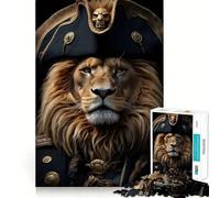 Lion Pirates Funny 1000 Piece Jigsaw Puzzles for Teenagers Jigsaw Brain Gain Sharp Edge Family Game Game Night (38x52cm)