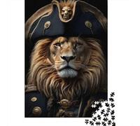 Lion Pirates Funny Jigsaw Puzzle 1000 Pieces, Lion Themed Animal Puzzle, Gift for Puzzle Night, 70x50cm/1000pcs