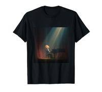 Lion Playing Piano in Tuxedo Concert Music Value Graphic T-Shirt