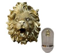 Lion Pond Water Feature - Pond Spitter | Natural Resin Water Garden & Pond Decor | Water Fountain Ornaments | Pond Spitter Water Fountain Ornament | Natural Resin Water Garden & Pond Decor