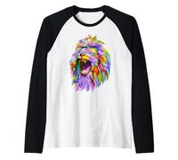 Lion Pop Art Raglan Baseball Tee