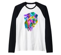 Lion Pop Art Raglan Baseball Tee