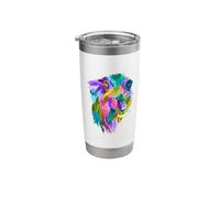 Lion Pop Art Stainless Steel Insulated Tumbler
