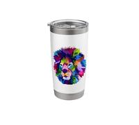 Lion Pop Art Stainless Steel Insulated Tumbler