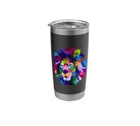 Lion Pop Art Stainless Steel Insulated Tumbler