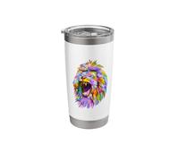 Lion Pop Art Stainless Steel Insulated Tumbler