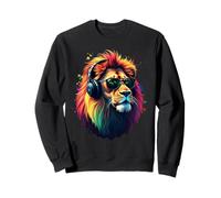 Lion Portrait Painting Safari Zoo Wildlife Sweatshirt