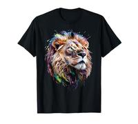 Lion Portrait Painting Safari Zoo Wildlife T-Shirt