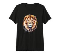 Lion Portrait Watercolor Premium T-Shirt