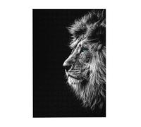 Lion Prints Wooden Jigsaw Puzzle 300-Piece in Plastic Box, 26x38 CM Eco-Friendly Educational Puzzle for Family Fun & Adult Relaxation