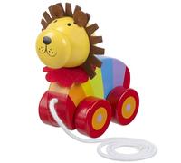 Lion Pull Along Toy - Animal Push and Pull Along Toys for 1 Year Olds, Toddler, Walker Wooden Toys - 1st Birthday Gifts for Baby Boys and Girls - Early Development & Activity Toys by Orange Tree Toys