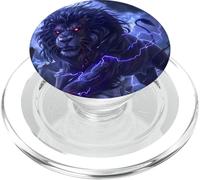 Lion Purple Electric PopSockets PopGrip for MagSafe