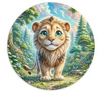 Lion Puzzle 1000Pc Jigsaw Good Friend Partner Lion Rotundity Jigsaws Adults Kids Puzzles Creative Games Home Adult Decoration Educational Games Inspirational 1000pcs (67.5x67.5cm)