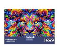 Lion Puzzles 1000 Pieces for Adults And Kids King of Beasts Challenge High Difficulty Impossible Puzzle Toys Birthday Gifts Beautiful Decoration 38x26cm/1000pcs