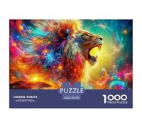 Lion Puzzles 1000 Pieces for Adults And Kids King of Beasts Unique Challenge Games Family Puzzle Game Birthday Gifts Beautiful Decoration 70x50cm/1000pcs