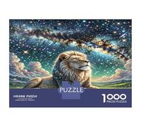 Lion Puzzles for Adults, Lion & Galaxy Extra-Thick Cardboard, Cognitive Development Puzzle, Fun Present & Home Activity, Gifts for Women & Men 52x38cm/1000pcs