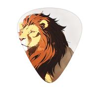 Lion raising his head Printed pick set - 12 pieces, thin, medium and thick guitar picks, suitable for guitar, bass, electric guitar and ukulele