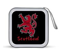 Lion Rampant Scotland Scottish Funny CD Case 40 Capacity DVD Holder Portable Storage Disc Binder Wallet for Car Home Travel