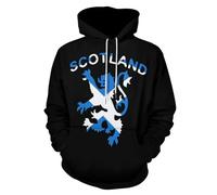 Lion Rampant Scotland Scottish Printed Hooded Pullover Hoodies Casual Tops With Pockets Sweatshirts For Men Women 3XL