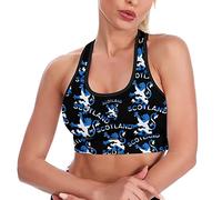 Lion Rampant Scotland Scottish Women's Yoga Bra Top Racerback Sports Padded Bra Workout Gym Bras