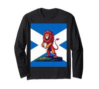 Lion Rampant Set Before The Saltire Long Sleeve T-Shirt