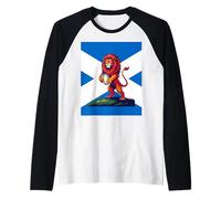Lion Rampant Set Before The Saltire Raglan Baseball Tee